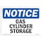 Signmission Safety Sign, OSHA Notice, 10" Height, 14" Width, Rigid Plastic, Gas Cylinder Storage Sign, Landscape OS-NS-P-1014-L-12993 - alternate 1